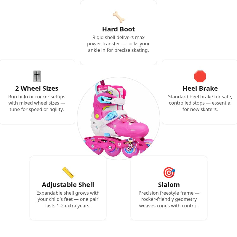 Flying Eagle L6 Lumos Pink Kids Skates